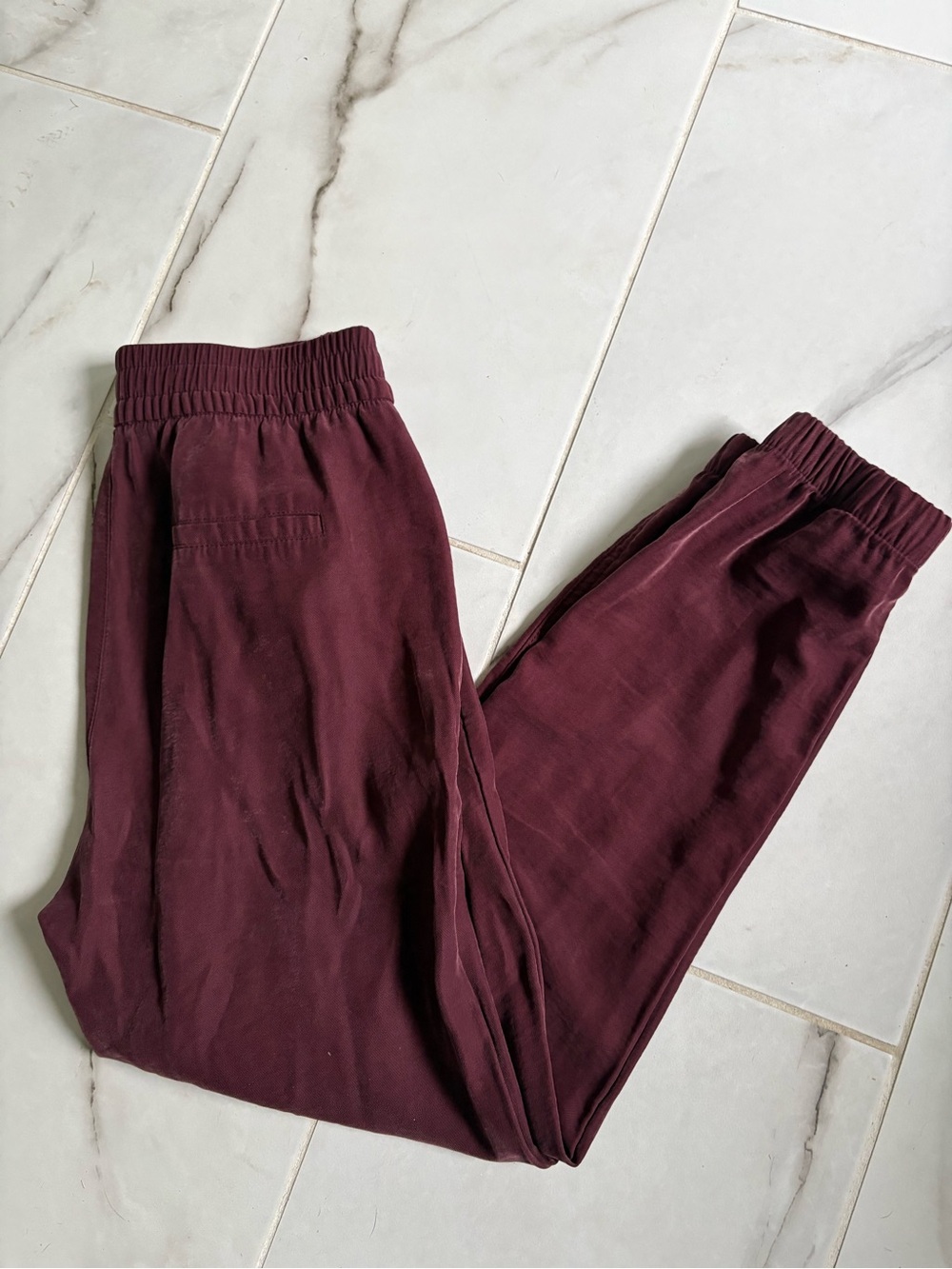 Old Navy Women’s  Maroon Elastic-Waist Joggers
